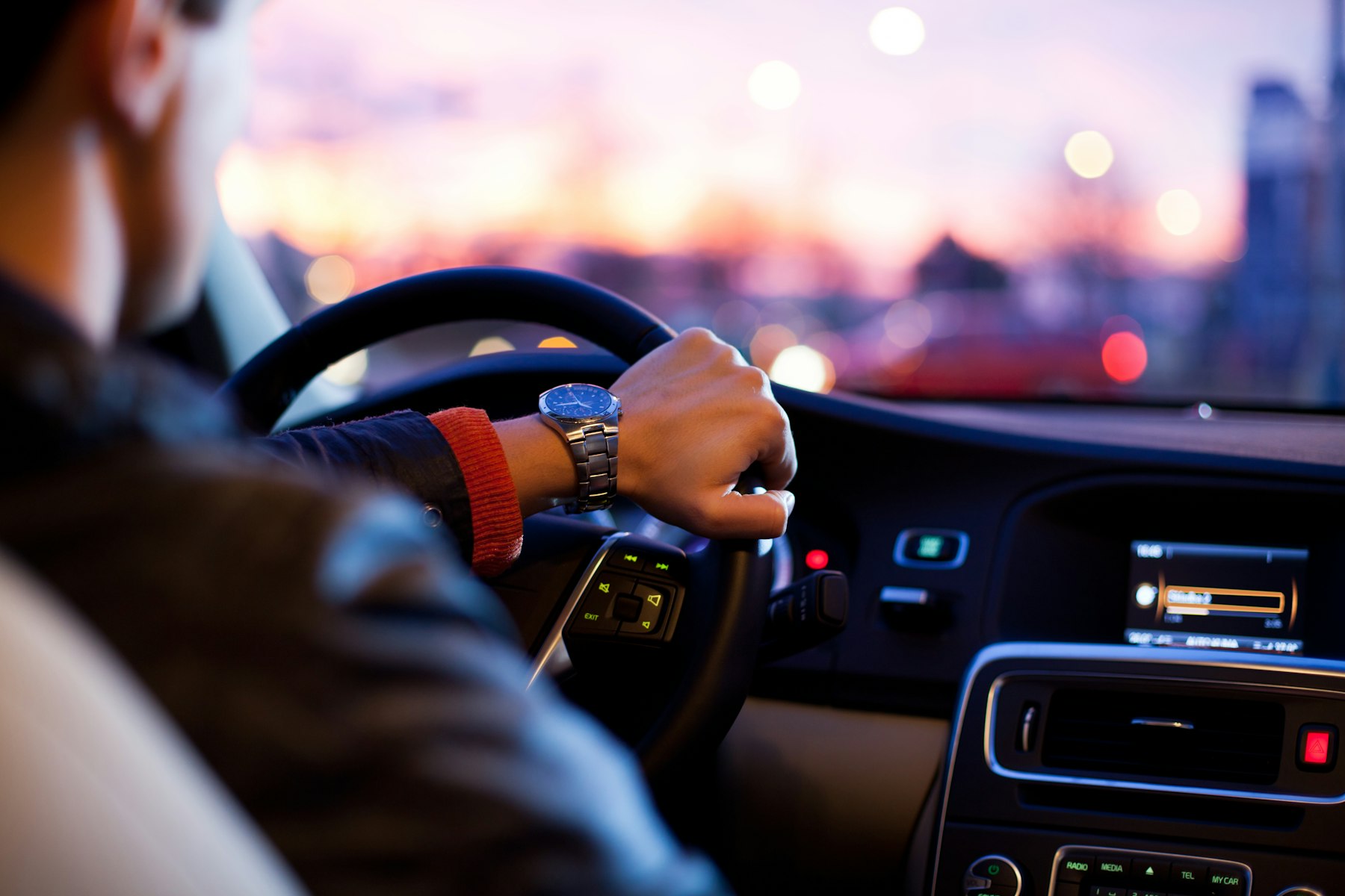 Driving lesson at dusk with Clearway Driving School